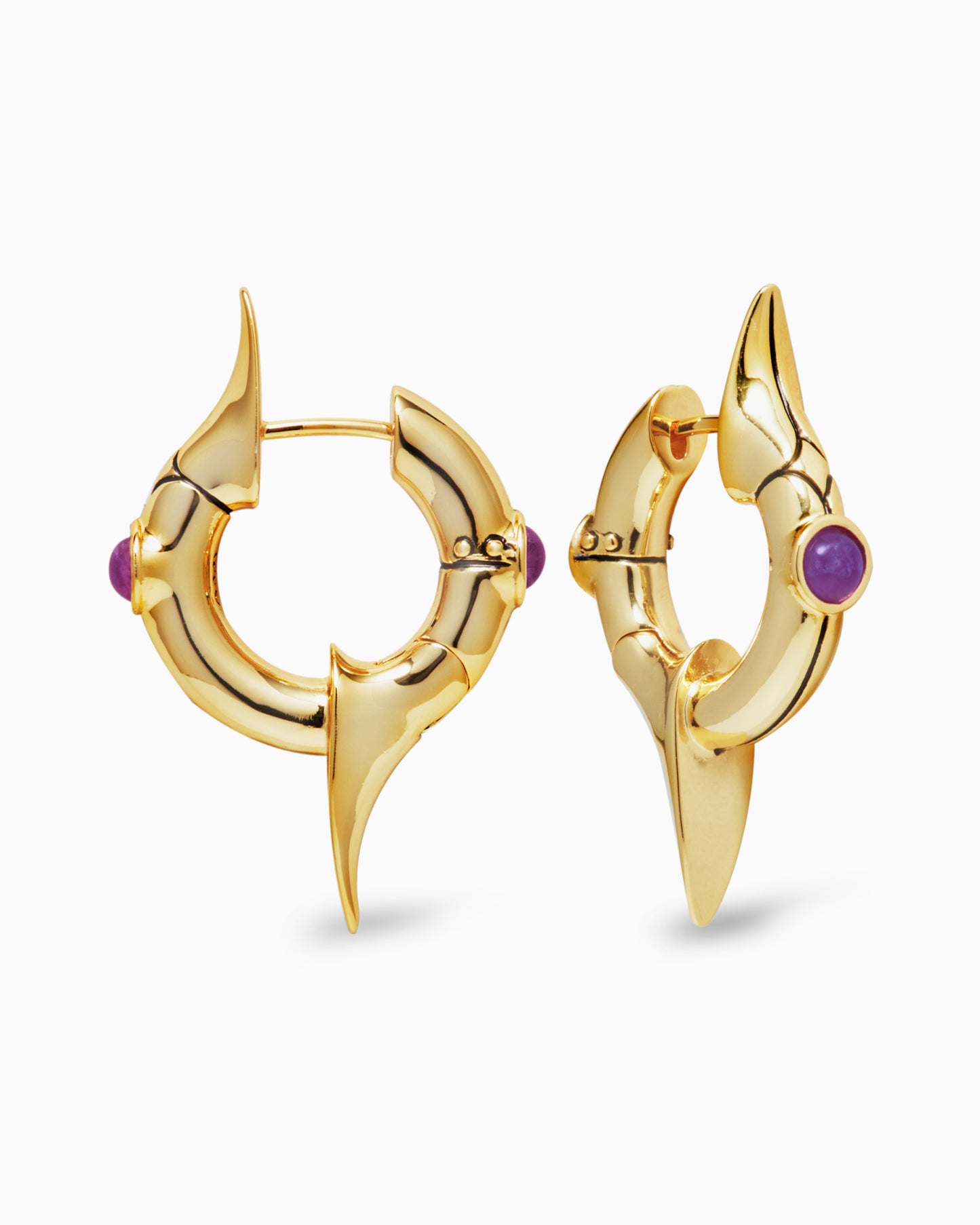 Galactic Earrings-Ear Hoops- Gold - - Ask & Embla