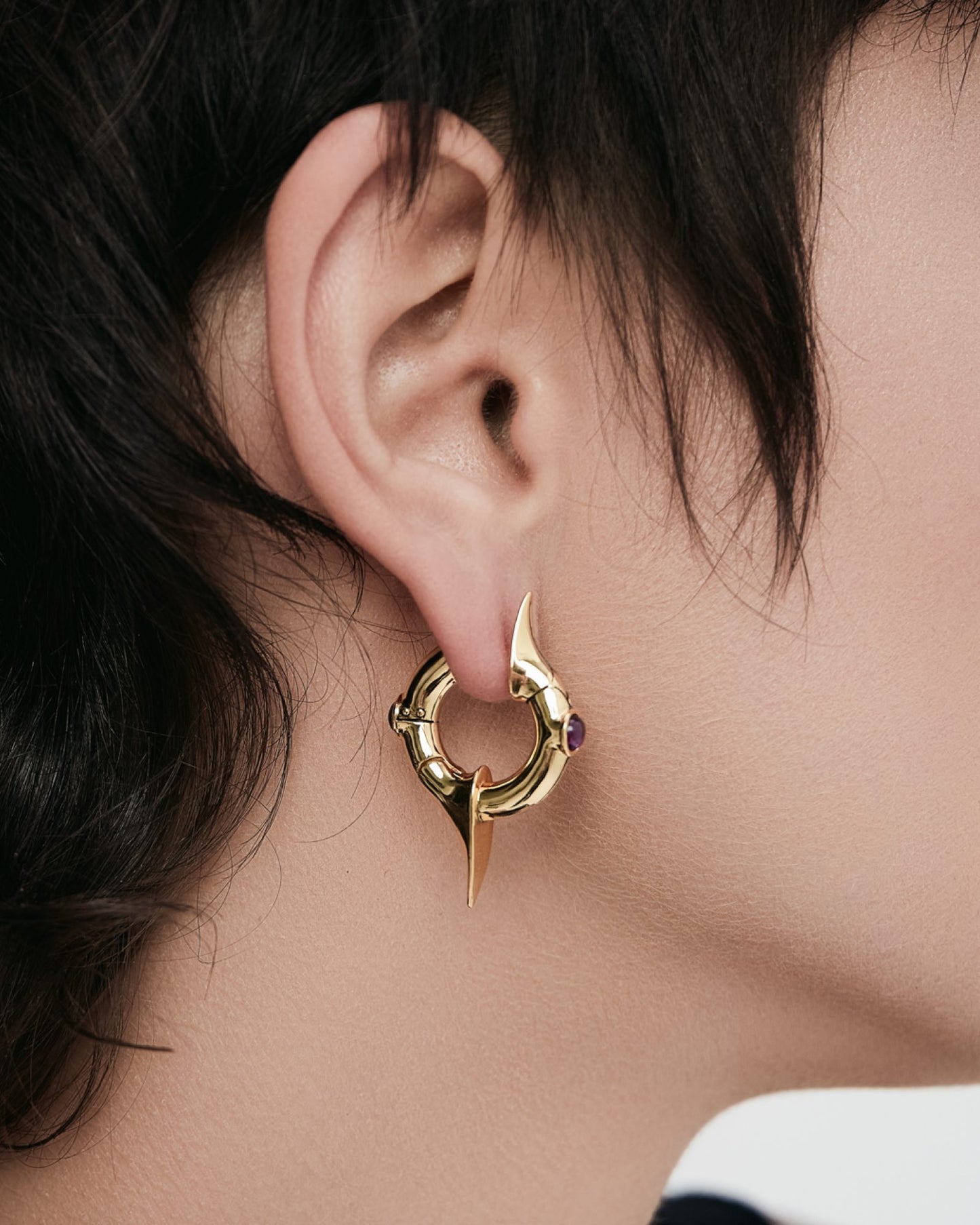 Galactic Earrings-Ear Hoops- Gold - - Ask & Embla