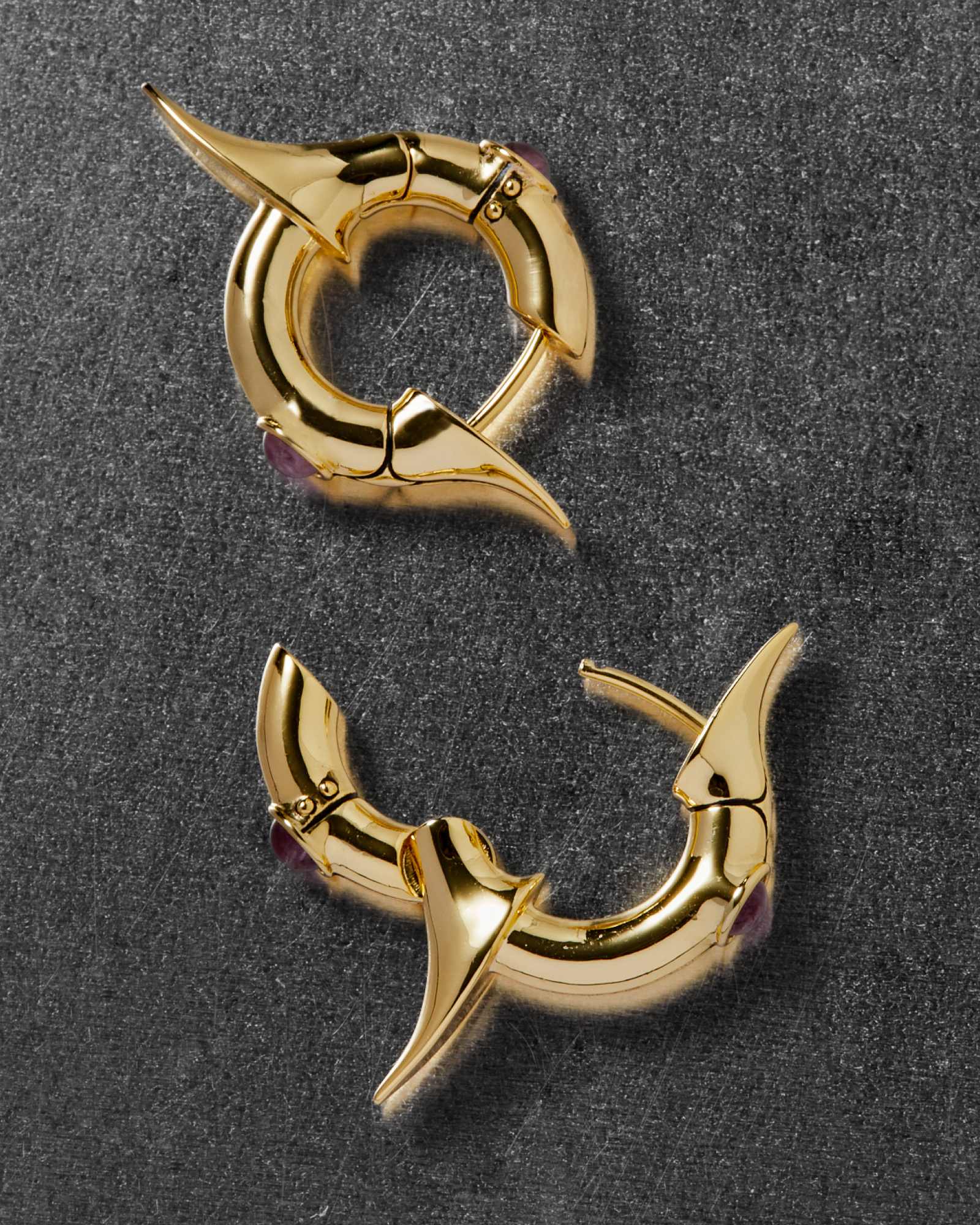 Galactic Earrings-Ear Hoops- Gold - - Ask & Embla