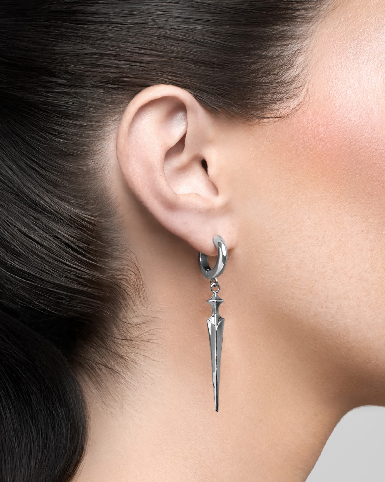 Saber Earrings-Ear Dangles- Silver - - Ask & Embla