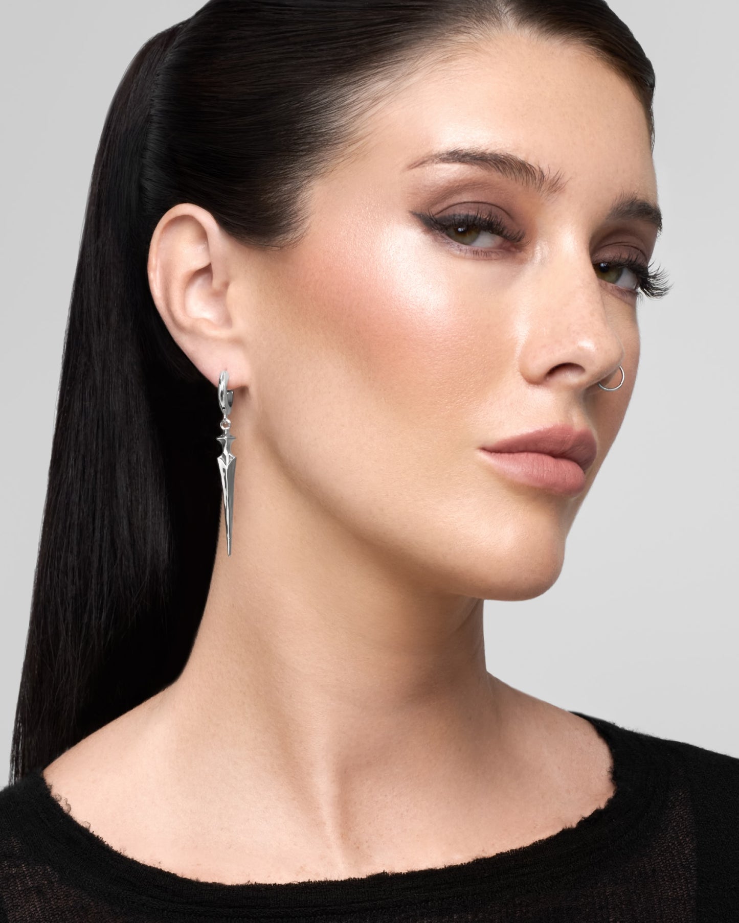 Saber Earrings-Ear Dangles- Silver - - Ask & Embla