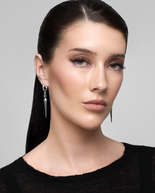 Saber Earrings-Ear Dangles- Silver - - Ask & Embla