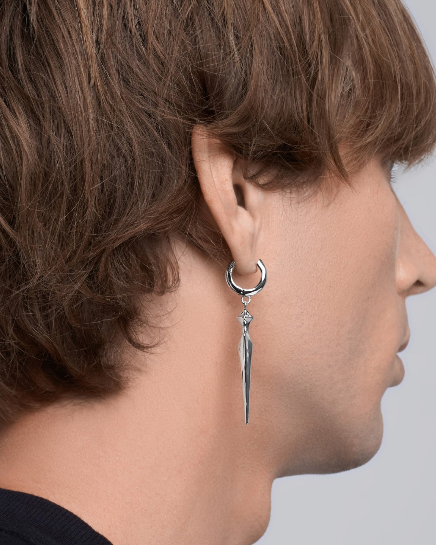 Saber Earrings-Ear Dangles- Silver - - Ask & Embla