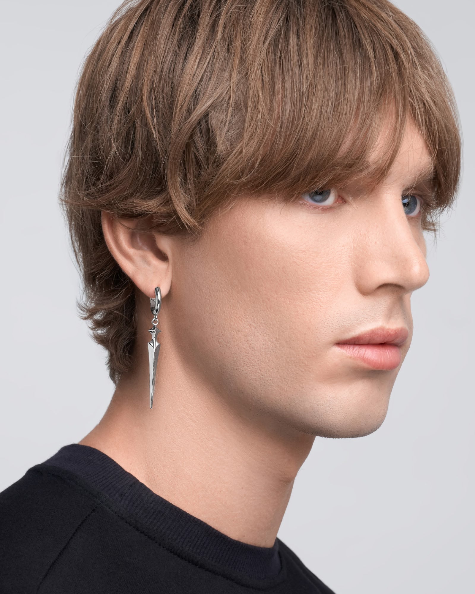 Saber Earrings-Ear Dangles- Silver - - Ask & Embla