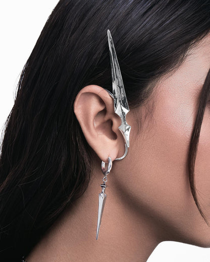 Saber Earrings-Ear Dangles- Silver - - Ask & Embla