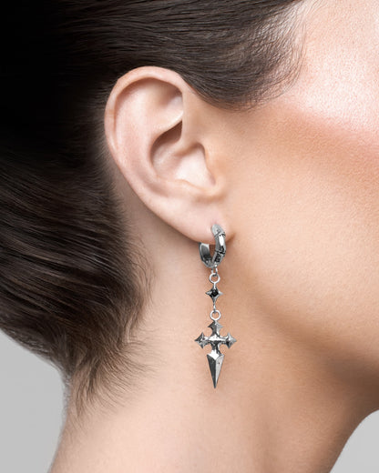 Mercia Earrings-Ear Dangles- Silver - - Ask & Embla