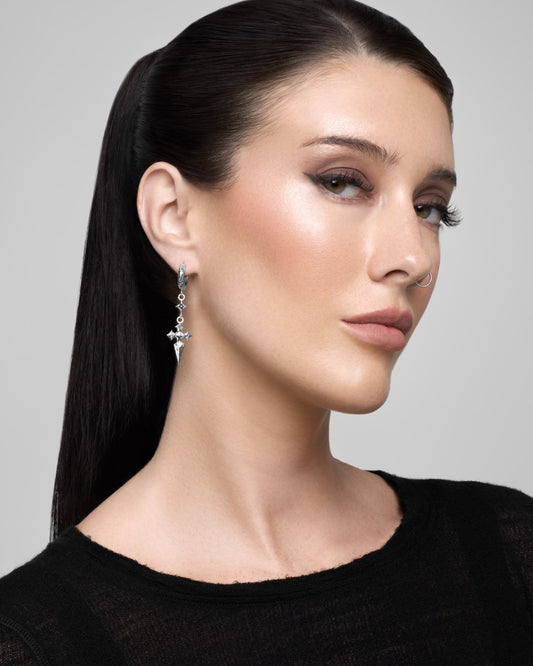 Mercia Earrings-Ear Dangles- Silver - - Ask & Embla