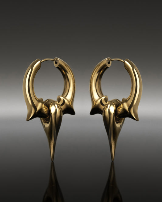 Arcane Earrings-Ear Dangles- Gold - - Ask & Embla