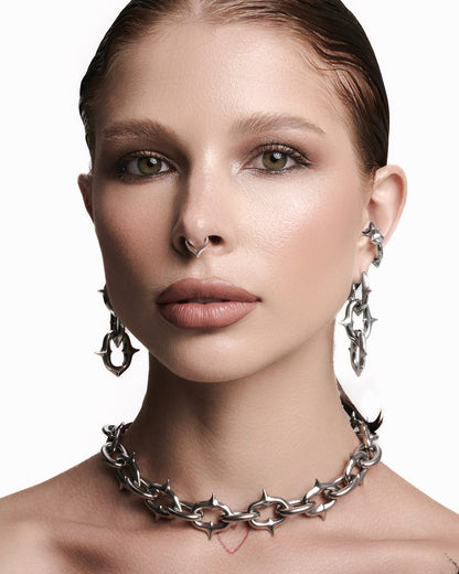 UNHOLY GRAIL Earrings-Ear Dangles- Silver - - Ask & Embla