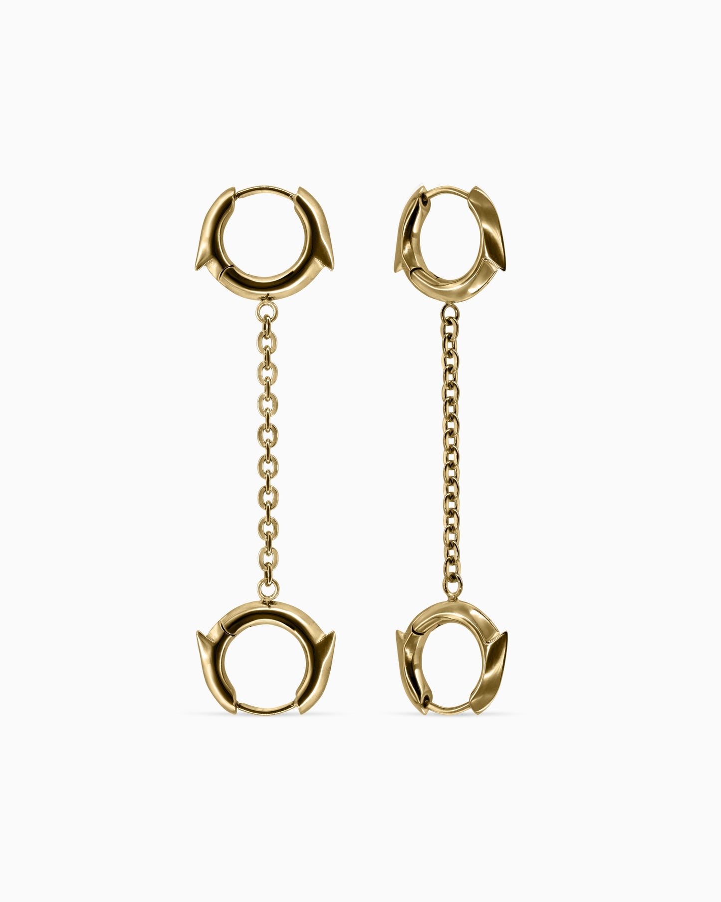 Exe Chain Earrings-Ear Dangles- Gold - - Ask & Embla