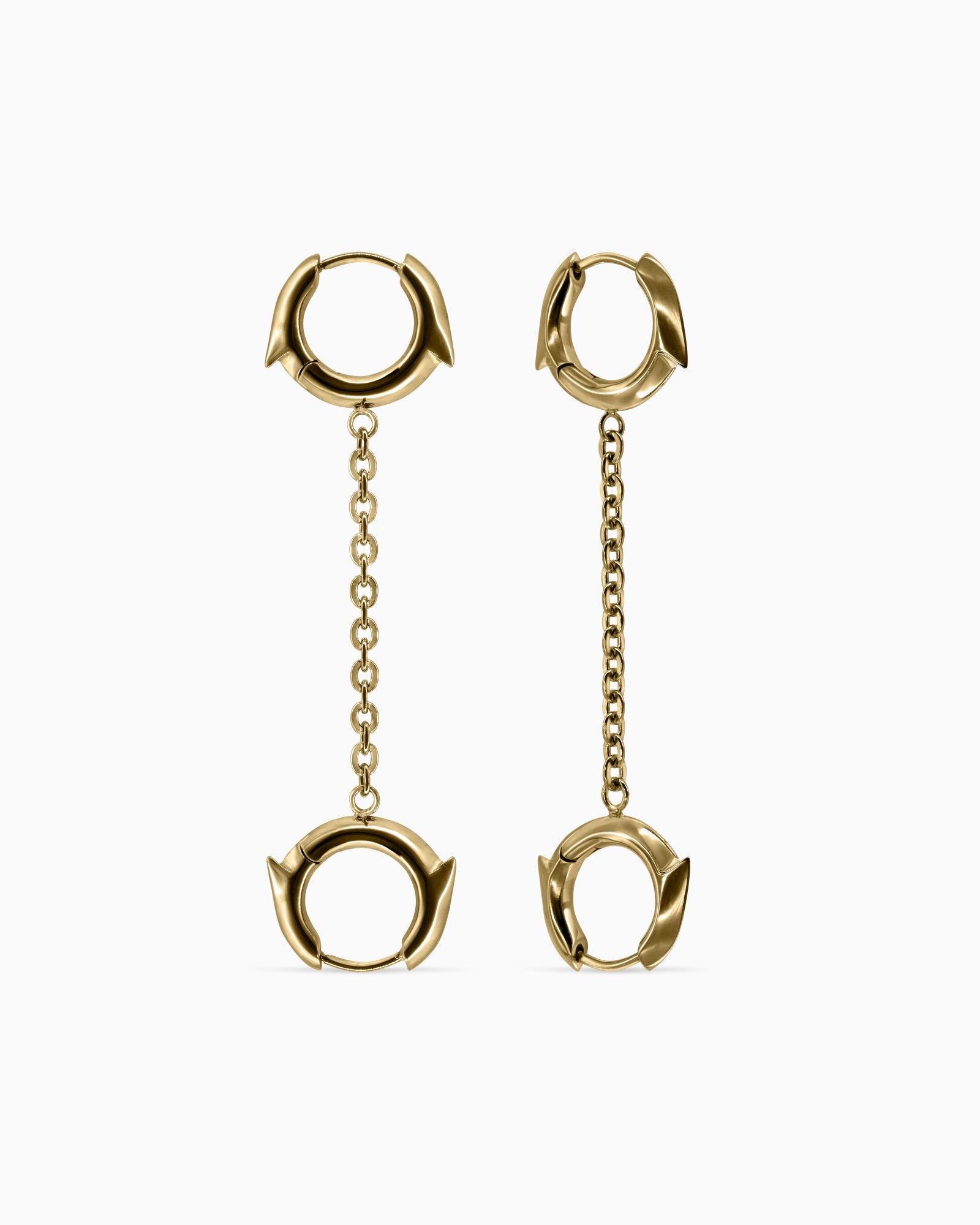 Exe Chain Earrings-Ear Dangles- Silver - - Ask & Embla