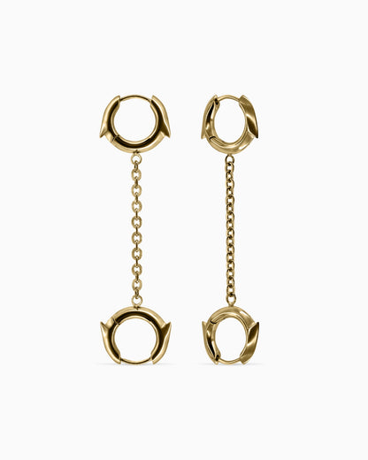 Exe Chain Earrings-Ear Dangles- Silver - - Ask & Embla