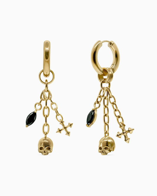 Memento earrings-Ear Dangles- Gold - - Ask & Embla