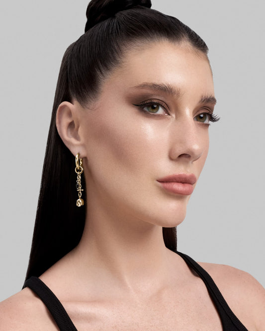 Memento earrings-Ear Dangles- Gold - - Ask & Embla