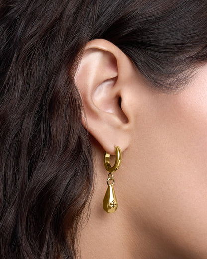 Element Earrings-Ear Dangles- Gold - - Ask & Embla