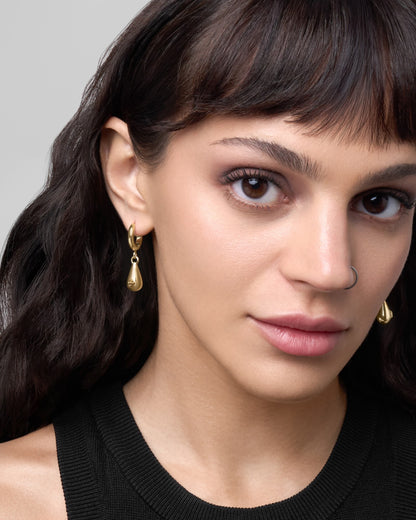 Element Earrings-Ear Dangles- Gold - - Ask & Embla