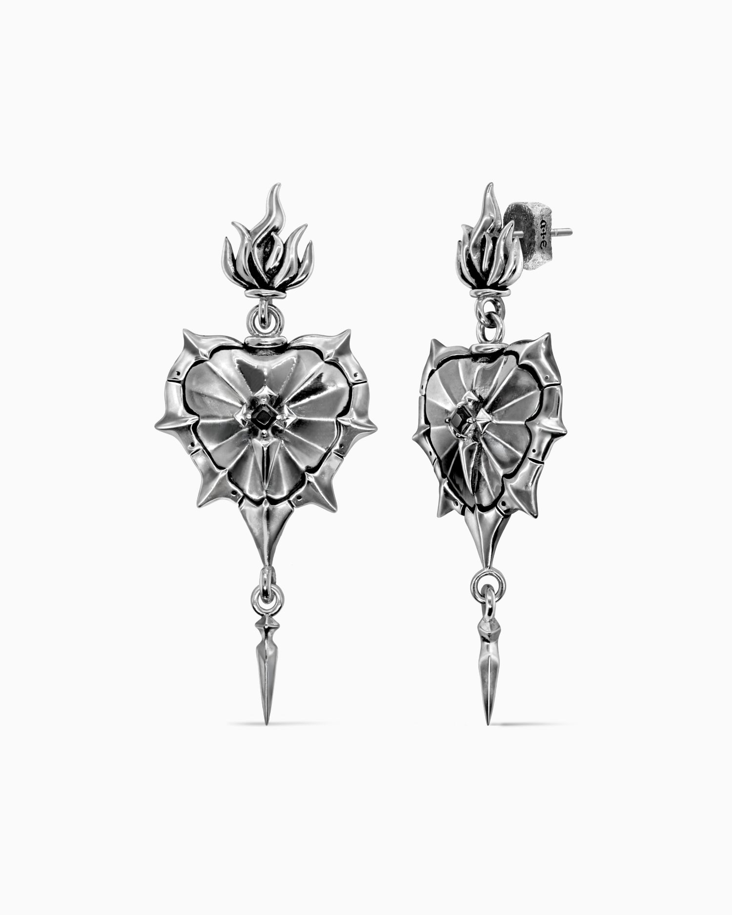 THE SACRILEGE Mini Earrings-Ear Dangles- Silver - - Ask & Embla