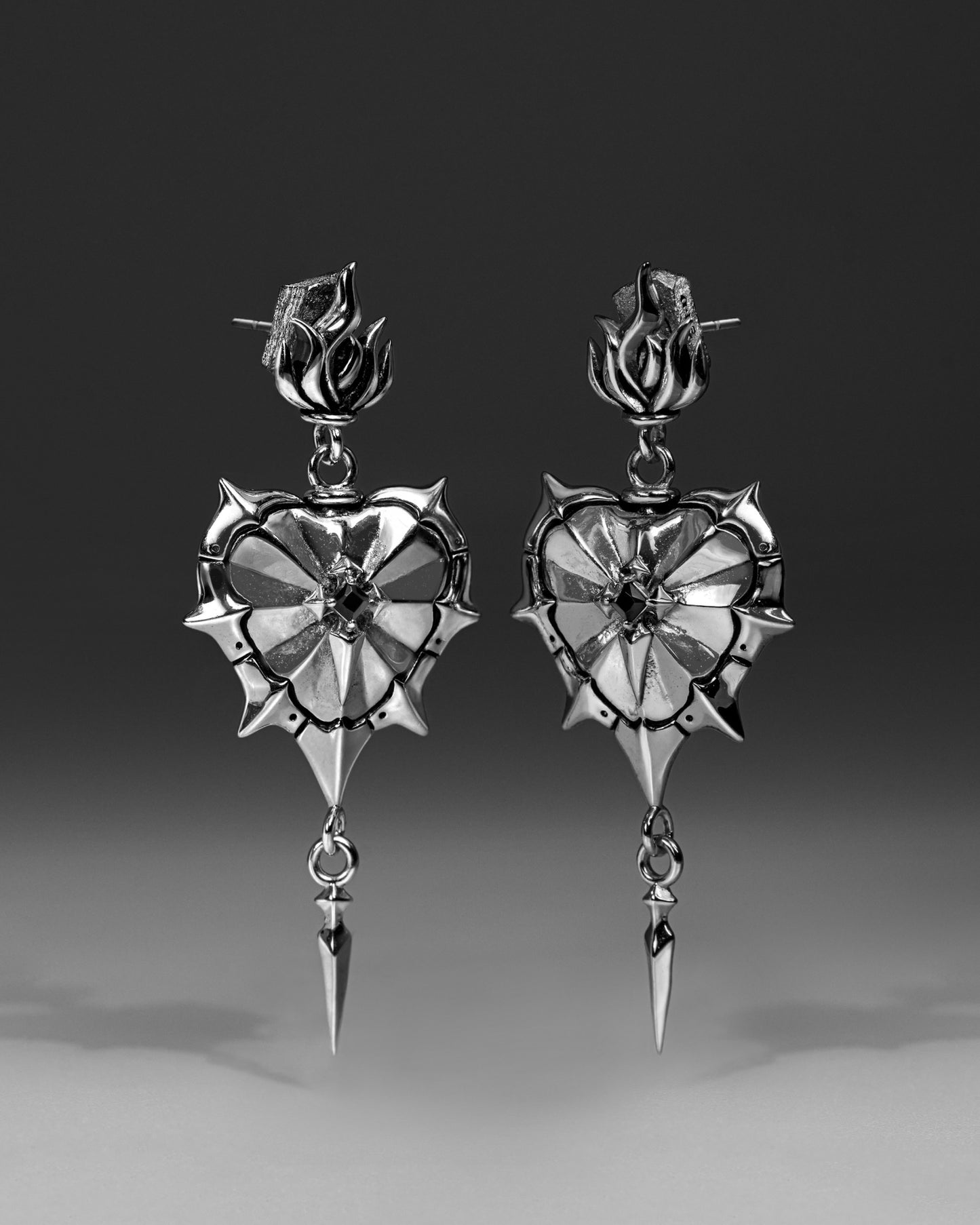 THE SACRILEGE Mini Earrings-Ear Dangles- Silver - - Ask & Embla