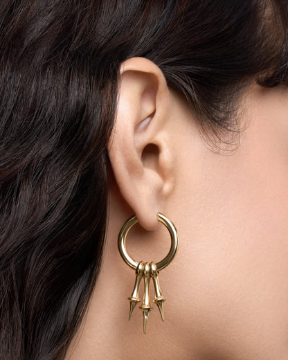 Eclipse Moonbeam Earrings-Ear Dangles- Gold - - Ask & Embla