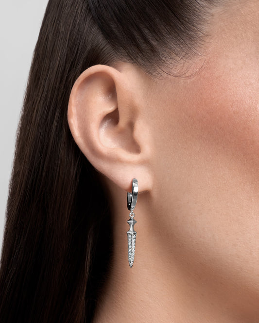 Saberblade Earrings-Ear Dangles- Silver - - Ask & Embla