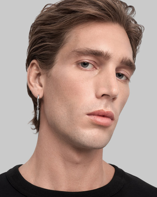 Saberblade Earrings-Ear Dangles- Silver - - Ask & Embla