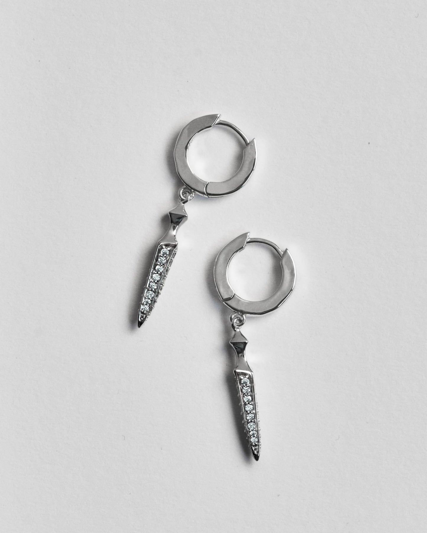Saberblade Earrings-Ear Dangles- Silver - - Ask & Embla