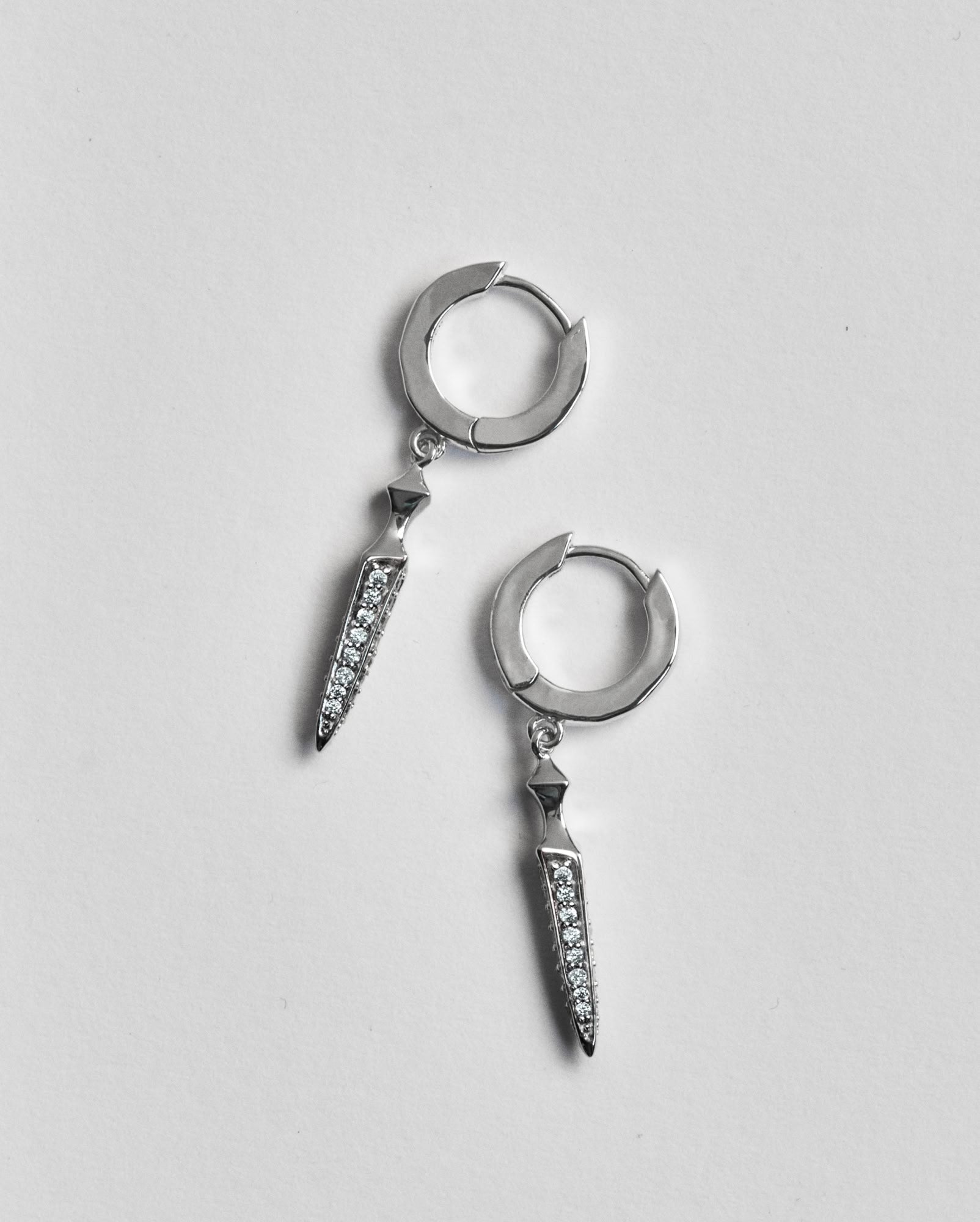 Saberblade Earrings-Ear Dangles- Silver - - Ask & Embla