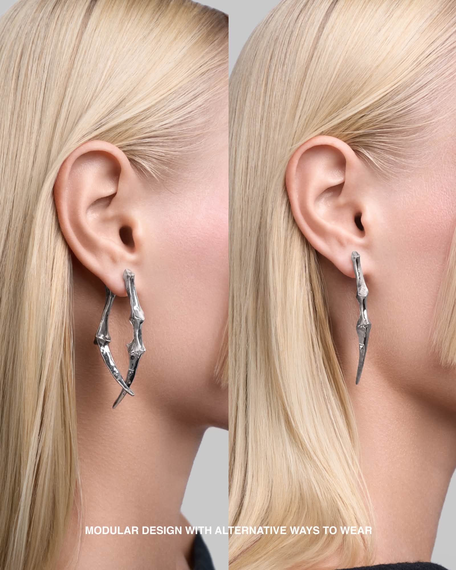 Specimen IV earrings-Ear Dangles- Silver - - Ask & Embla