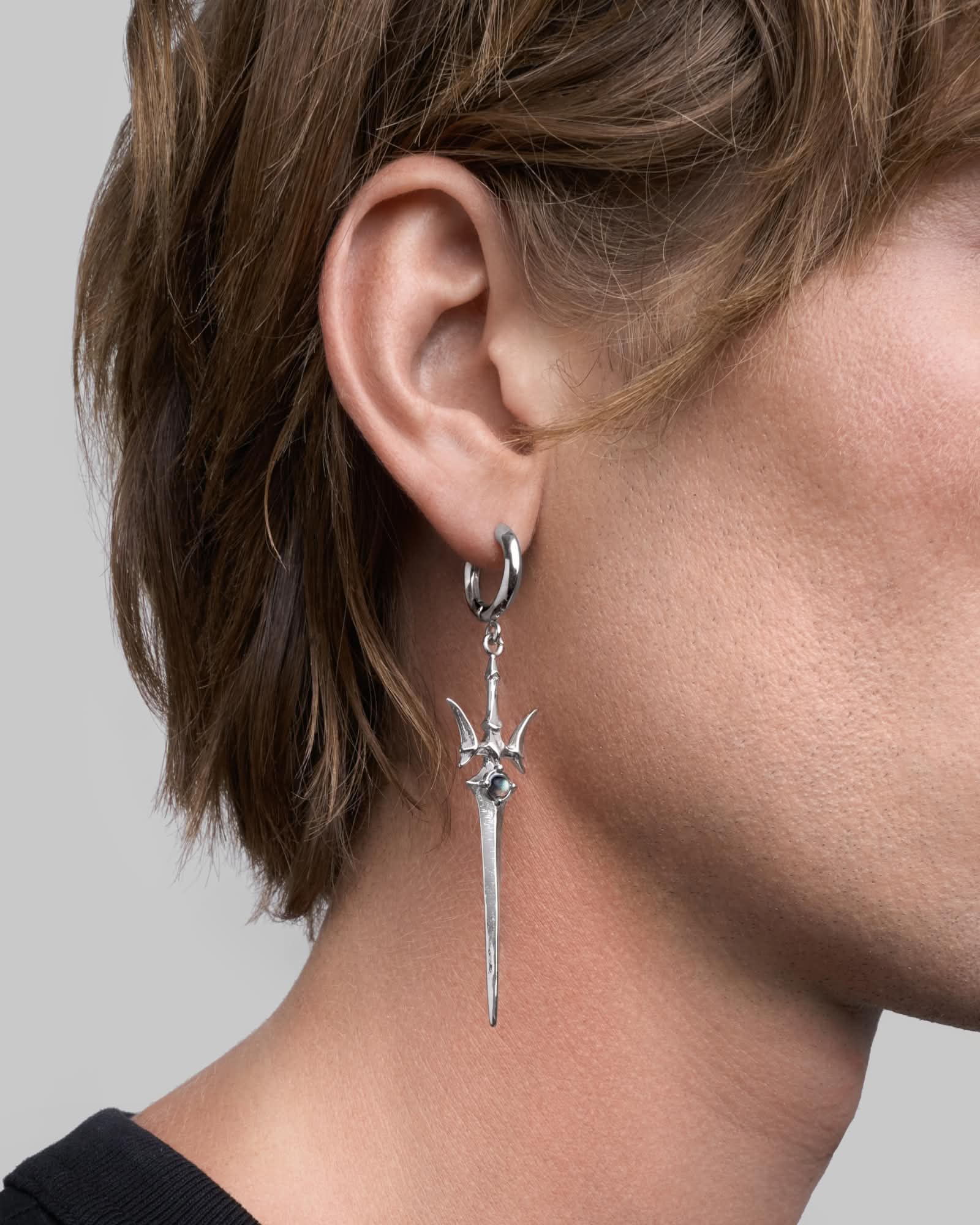 Valkyrie Sword earrings-Ear Dangles- Gold - - Ask & Embla