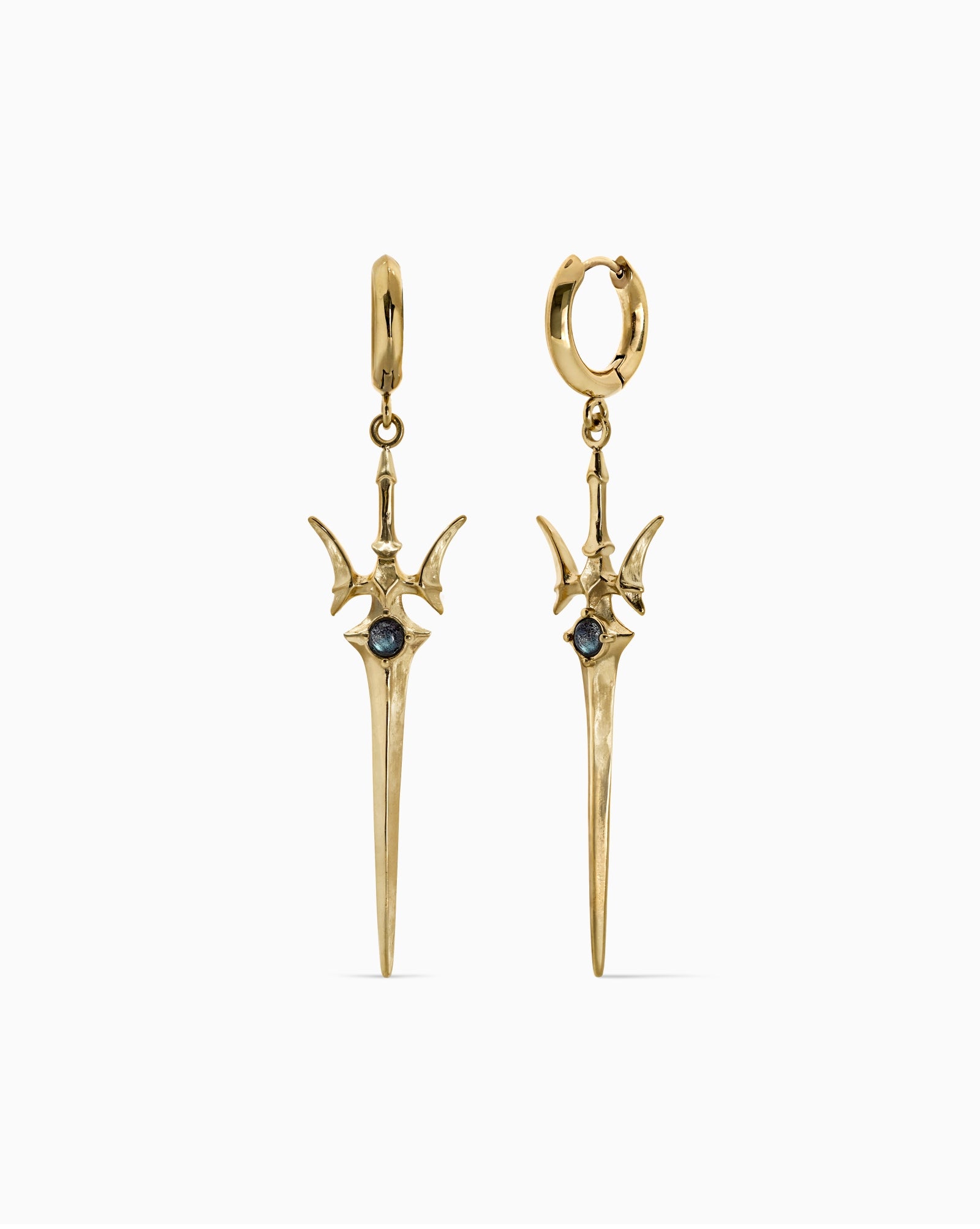 Valkyrie Sword earrings-Ear Dangles- Gold - - Ask & Embla