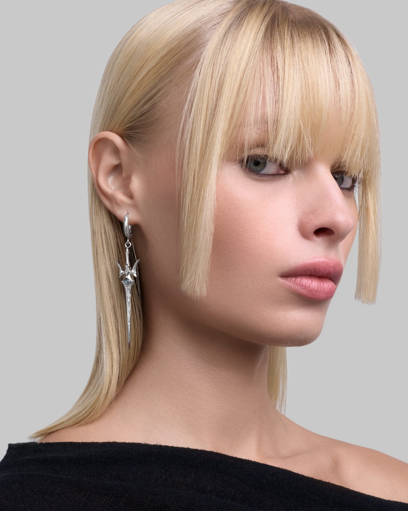 Valkyrie Sword earrings-Ear Dangles- Gold - - Ask & Embla