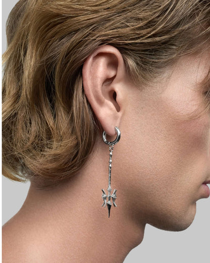 Valkyrie Flail earrings-Ear Dangles- Silver - - Ask & Embla
