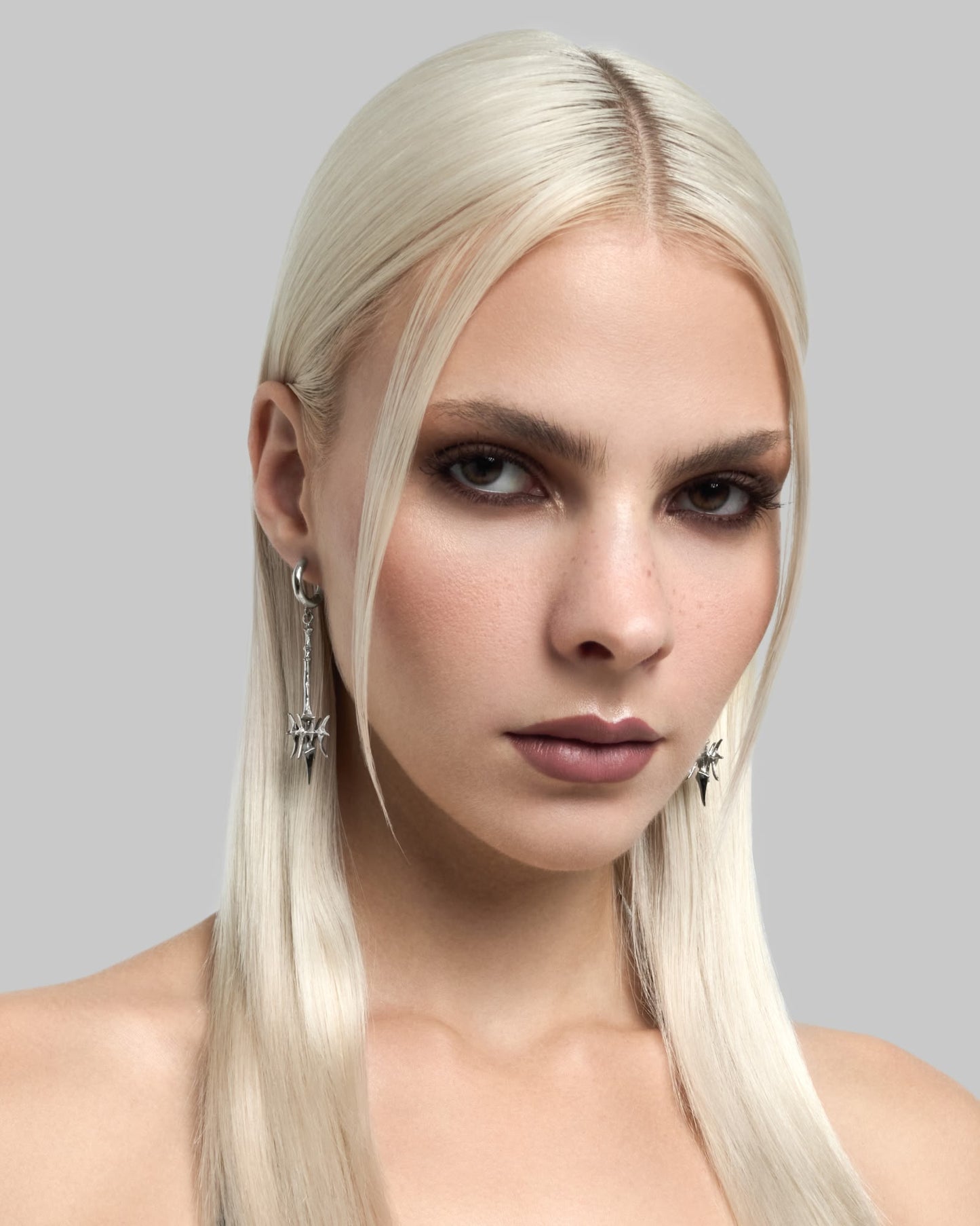 Valkyrie Flail earrings-Ear Dangles- Silver - - Ask & Embla