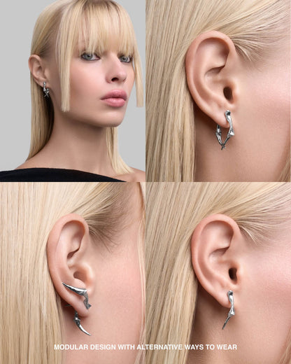 Specimen V earrings-Ear Dangles- Silver - - Ask & Embla