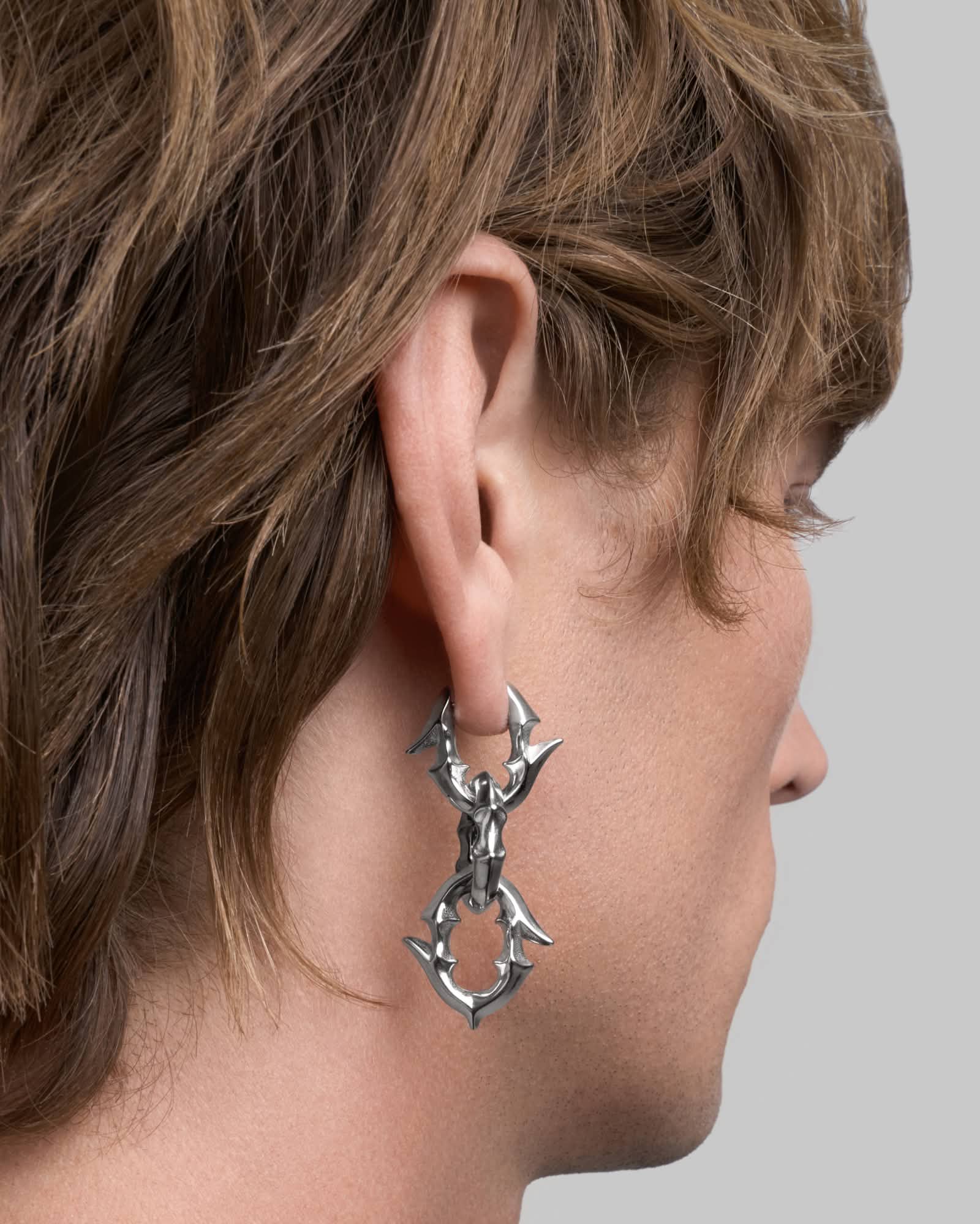 Labyrinth earrings-Ear Dangles- Gold - - Ask & Embla