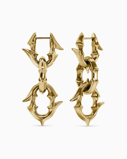 Labyrinth earrings-Ear Dangles- Gold - - Ask & Embla