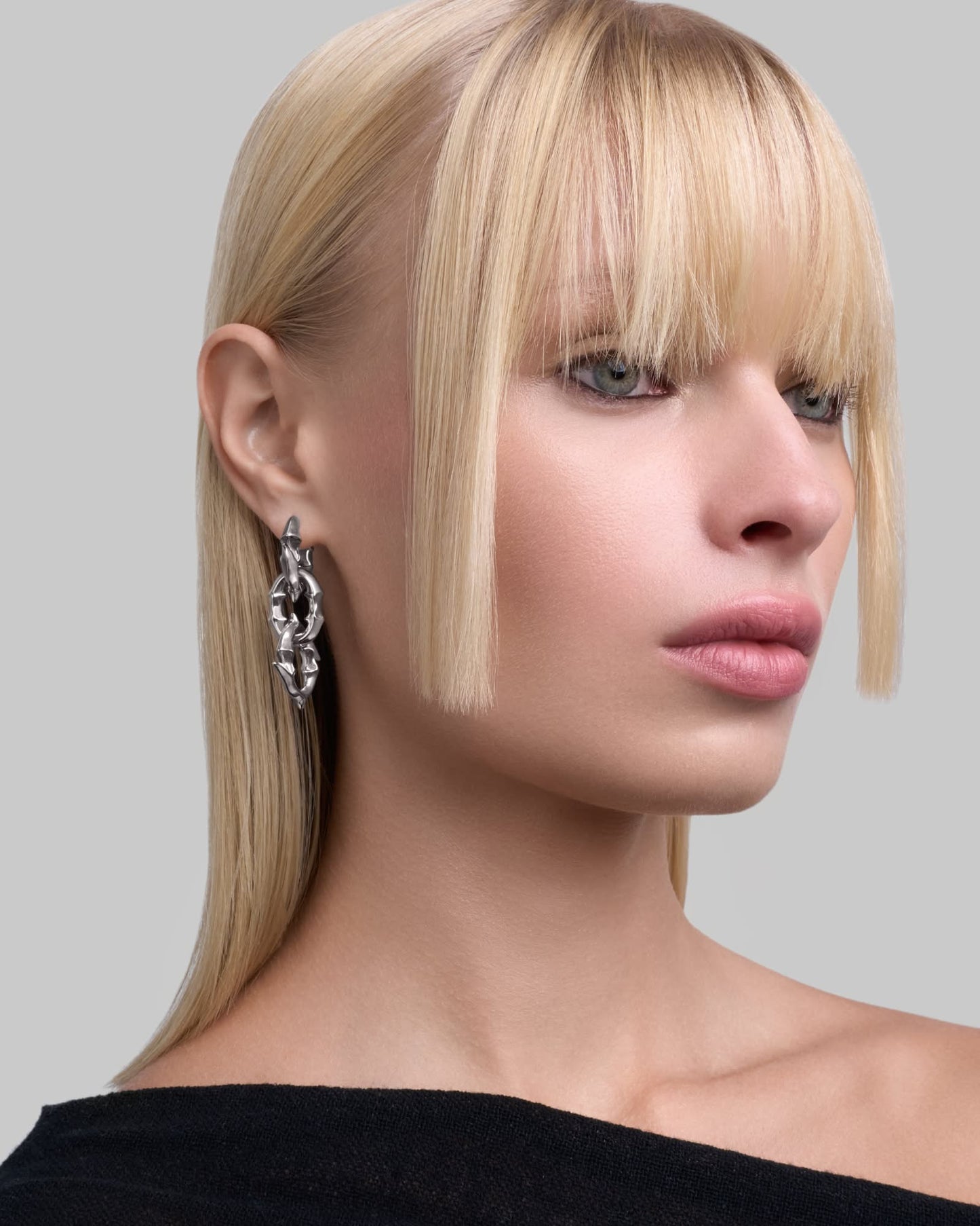 Labyrinth earrings-Ear Dangles- Gold - - Ask & Embla