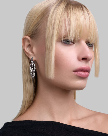 Labyrinth earrings-Ear Dangles- Gold - - Ask & Embla