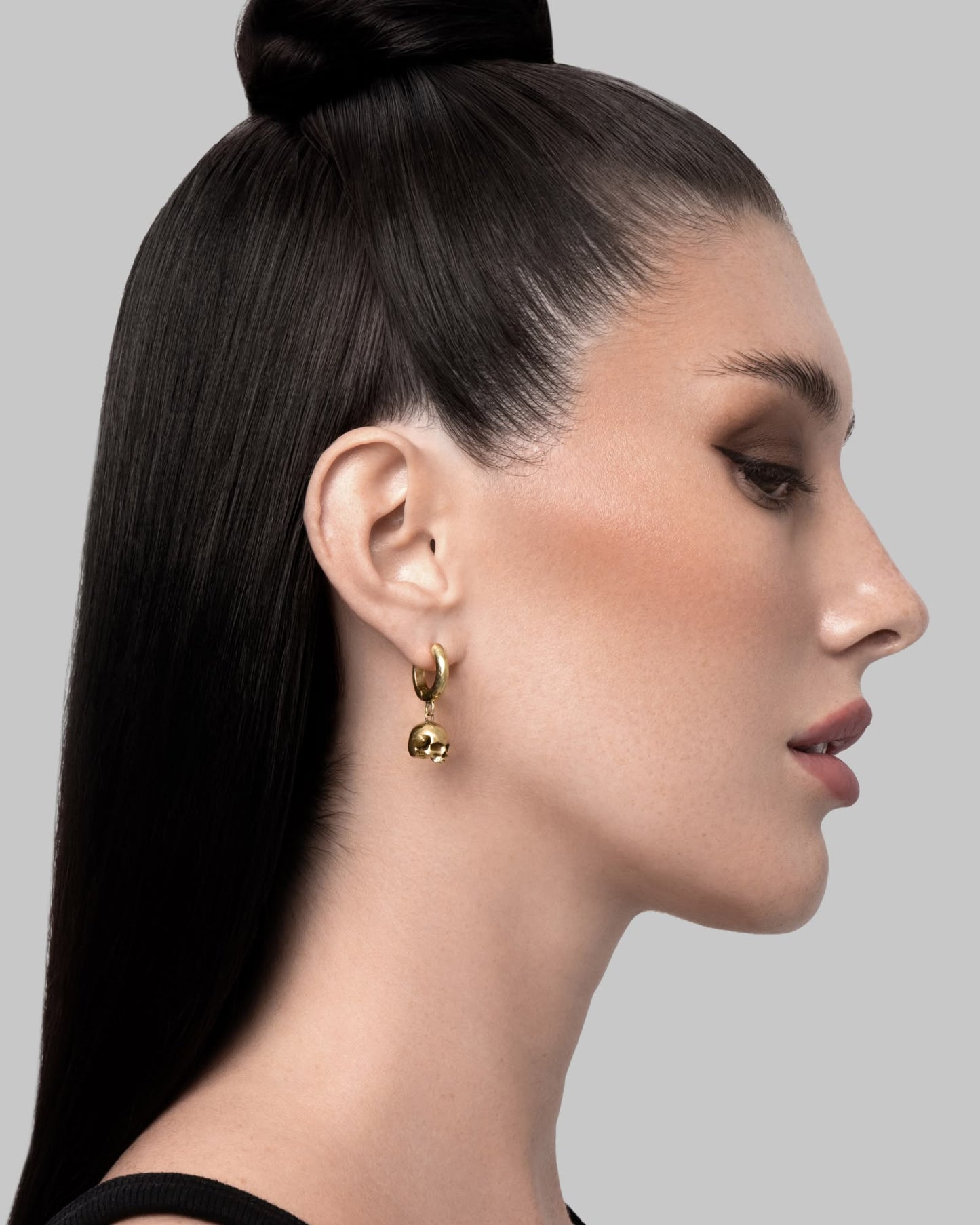 Cranium Earrings-Ear Dangles- Gold - - Ask & Embla
