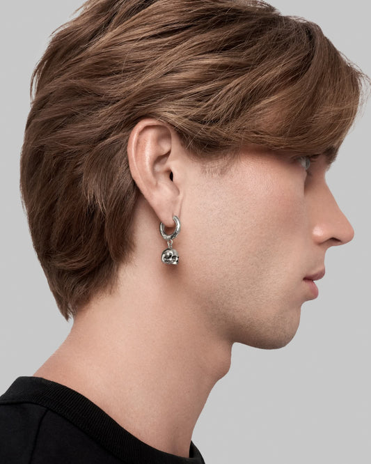 Cranium Earrings-Ear Dangles- Gold - - Ask & Embla