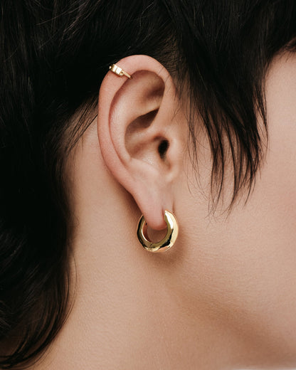 Sync Earrings-Ear Huggies- Gold - - Ask & Embla