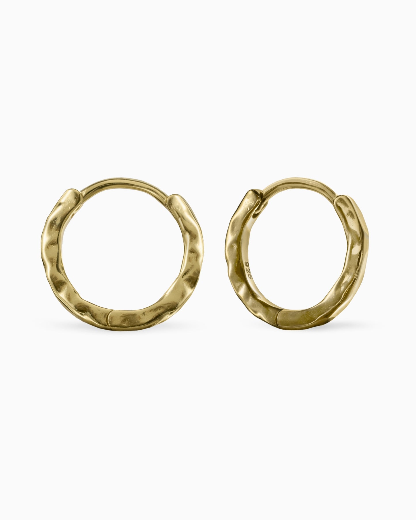 Synthesis Earrings No. 1 – 925 Silver-Ear Huggies- Gold - - Ask & Embla