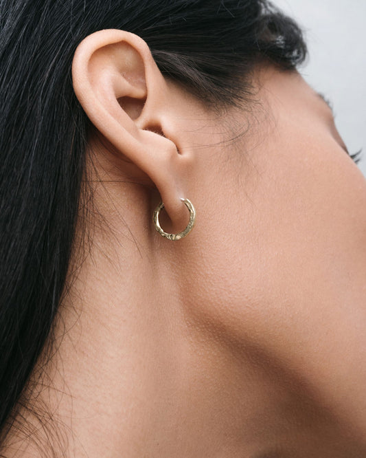 Synthesis Earrings No. 1 – 925 Silver-Ear Huggies- Gold - - Ask & Embla