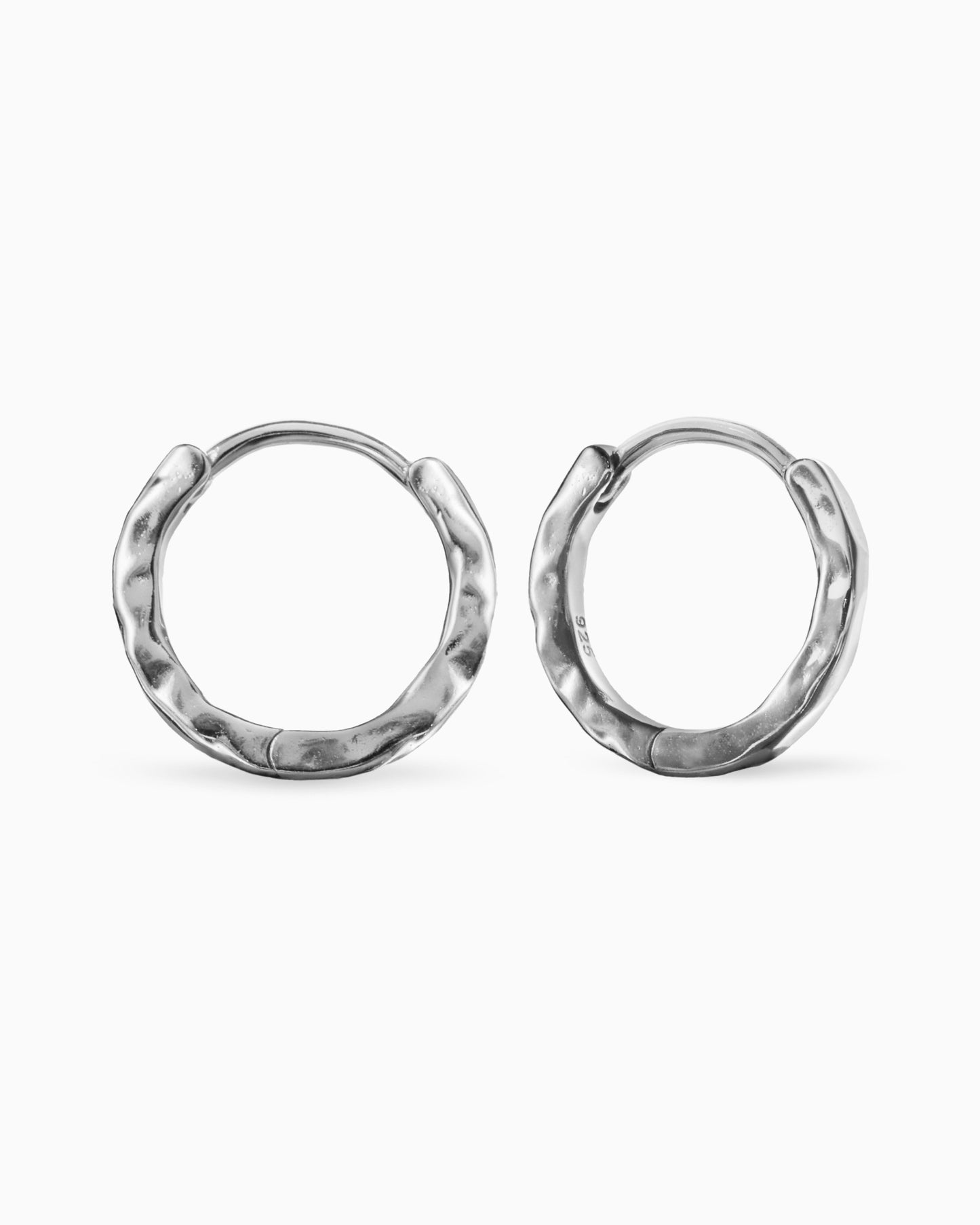 Synthesis Earrings No. 1 – 925 Silver-Ear Huggies- Silver - - Ask & Embla