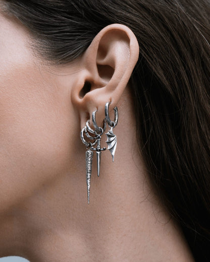 Synthesis Earrings No. 1 – 925 Silver-Ear Huggies- Gold - - Ask & Embla