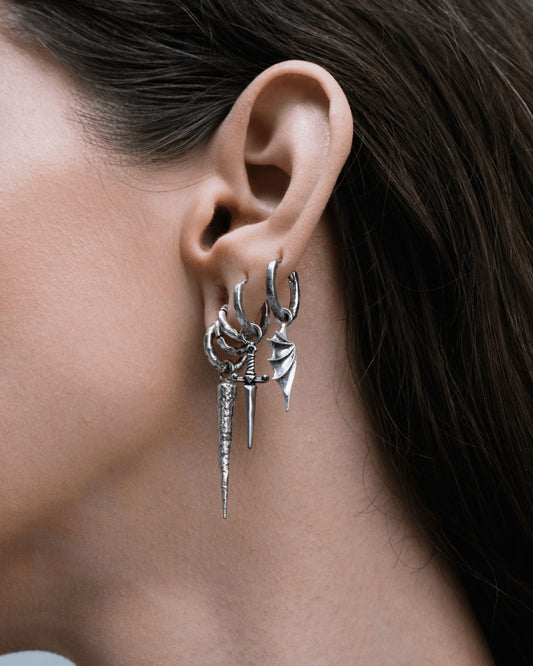 Synthesis Earrings No. 1 – 925 Silver-Ear Huggies- Gold - - Ask & Embla