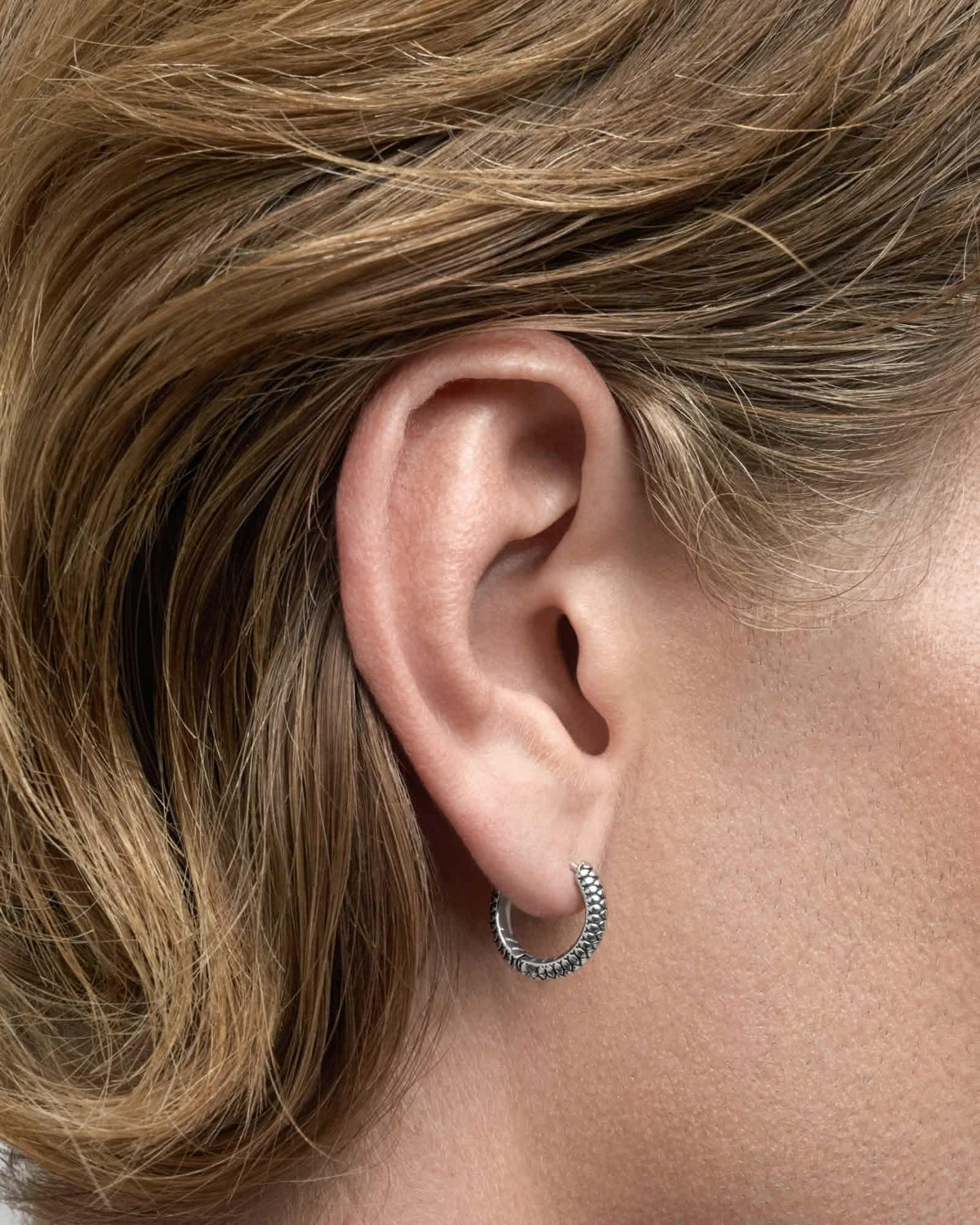 Sin Serpent hoop earrings - small
