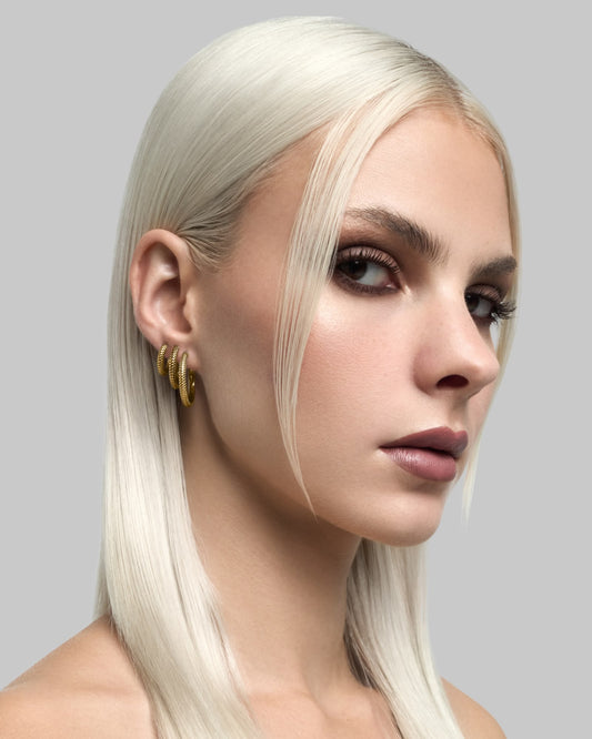 Sin Serpent hoop earrings - small