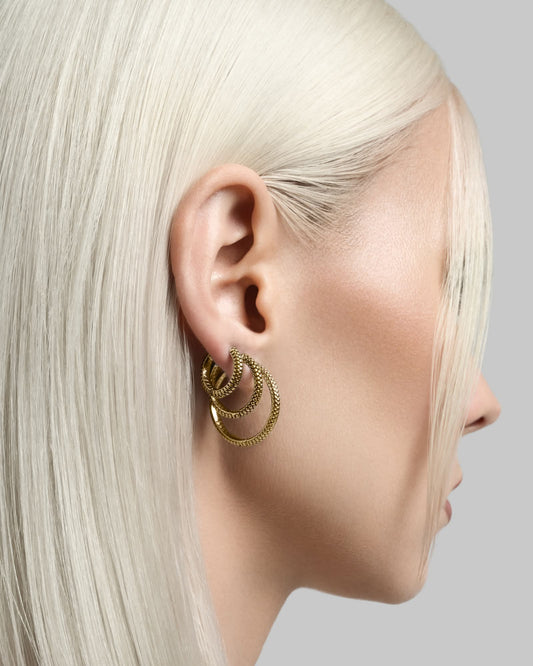 Sin Serpent hoop earrings - small