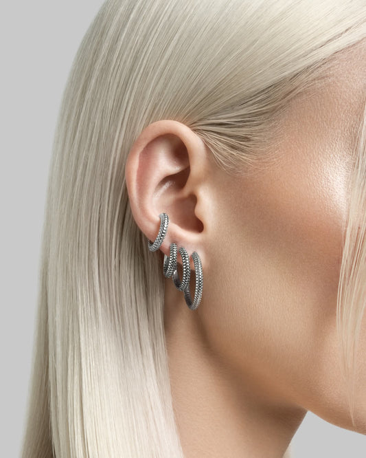 Sin Serpent hoop earrings - small
